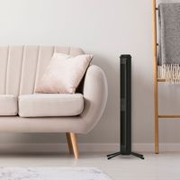 Sharper Image - Axis 32 Tower Fan - Black - Angle