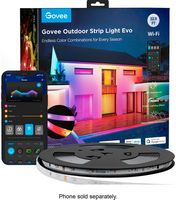 Govee - Wi-Fi Bluetooth Smart Outdoor LED Strip Light 32ft - Multi - Angle
