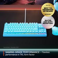 SteelSeries - Apex 3 TKL Wired Membrane Whisper Quiet Switch Gaming Keyboard 8 zone RGB Backlight... - Angle