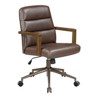 OSP Home Furnishings - Henfield Office Chair - Chocolate - Angle