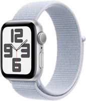 Apple Watch SE 2nd Generation (GPS) 40mm Aluminum Case with Blue Cloud Sport Loop - One Size - Si... - Angle