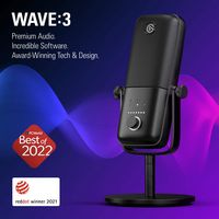 Elgato - Wave:3 Wired Cardioid Condenser USB Microphone - Angle