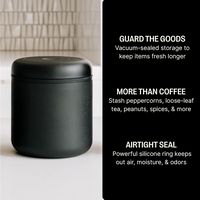 Fellow - Atmos Vacuum Airtight Canister 0.7L - Matte Black - Angle