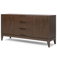 Simpli Home - Harper Sideboard Buffet - Walnut Brown - Angle