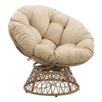 OSP Home Furnishings - Papasan Chair - Cream - Angle