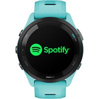 Garmin - Forerunner 265 GPS Smartwatch 46 mm Fiber-reinforced polymer - Black/Aqua - Angle