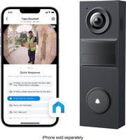 TP-Link - Tapo Smart Live View 2K Video Doorbell with Ring Call, 160° FOV, Local and Cloud Storag... - Angle