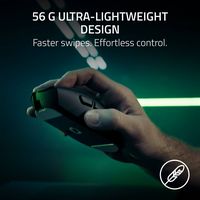 Razer - DeathAdder V4 Pro Lightweight Optical Gaming Mouse with 150 Hour Battery - Wireless - Black - Angle