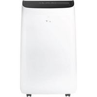 TCL - Q-Series 450 Sq. Ft. 10,000 BTU Smart Inverter Portable Air Conditioner - White - Angle