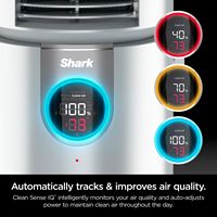 Shark - 3-in-1 Air Purifier, Heater & Fan with NanoSeal HEPA, Cleansense IQ, Odor Lock, 500 Sq. F... - Angle