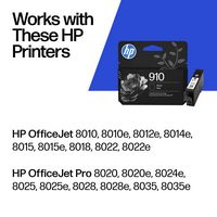 HP - 910 Standard Capacity Ink Cartridge - Black - Angle