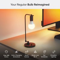 Nanoleaf Matter A19 Smart LED Light Bulb - WiFi & Matter-Enabled (2 Pack) - Multicolor - Angle