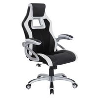 OSP Home Furnishings - Race Gaming Chair - White/Black - Angle