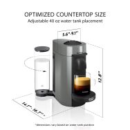 Nespresso - VertuoPlus Coffee & Espresso Single-Serve Machine and Aeroccino Milk Frother in Black... - Angle