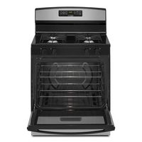 Amana - 5.1 Cu. Ft. Freestanding Gas Range with Bake Assist Temps - Stainless Steel - Angle