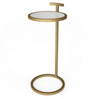 Simpli Home - Brook  C Side Table - White/Gold - Angle