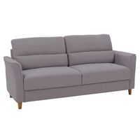 CorLiving - Georgia 3-Seat Fabric Upholstered Sofa - Light Grey - Angle