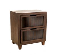 Adore Decor - Sawyer 2-Drawer Cabinet - Brown - Angle