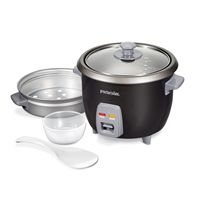 Proctor Silex - 6 Cup Rice Cooker & Steamer - Black - Angle