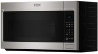 Maytag - 1.7 Cu. Ft. Over-The-Range Microwave with Non-Stick Interior Coating - Stainless steel - Angle