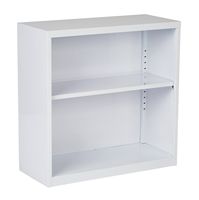 OSP Home Furnishings - Metal Bookcase - White - Angle