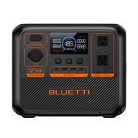 BLUETTI - AC70P 1000W Back-Up Solar Generator (864 Wh Capacity) - Black - Angle
