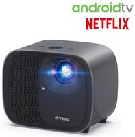 ETOE - E3 Pro Android TV 11.0 Projector, 4K 1080P FHD, Auto Focus, 600 ANSI Lumens, HDR 10+, 20W ... - Angle