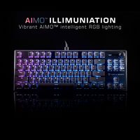Turtle Beach - Vulcan TKL Wired Mechanical TITAN Linear Switch Gaming Keyboard with Per-key AIMO ... - Angle