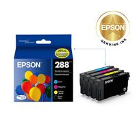 Epson - 288 4-Pack Ink Cartridges - Black/Cyan/Magenta/Yellow - Angle
