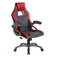 OSP Home Furnishings - Race Gaming Chair - Red/Gray - Angle