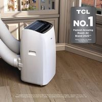 TCL - Q-Series 450 Sq. Ft. 10,000 BTU Smart Inverter Portable Air Conditioner - White - Angle
