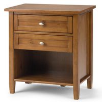 Simpli Home - Warm Shaker Bedside Table - Light Golden Brown - Angle