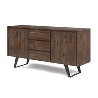 Simpli Home - Lowry Sideboard Buffet - Rustic Natural Aged Brown - Angle