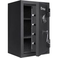 Barska - 2.02 Cu Ft Fireproof Biometric Safe with Fingerprint & Keypad Lock-with LED Light, Alarm... - Angle