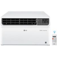 LG - 23,500 BTU DUAL Inverter 230V Smart Window Air Conditioner - White - Angle