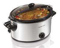 Hamilton Beach - Stay or Go 6 Quart Slow Cooker - Silver - Angle