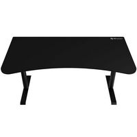 Arozzi - Arena Ultrawide Curved Gaming Desk - Pure Black - Angle