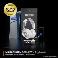 SteelSeries - Arctis Nova Pro Wireless Multi Gaming Headset for PC, PS5, PS4, Switch - White - Angle