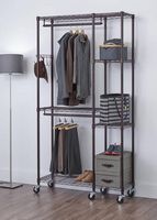 TRINITY - 41x14x76| Rolling Closet Organizer | - Dark Bronze - Angle