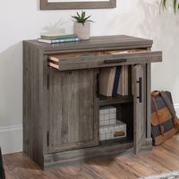 Sauder - Aspen Post Storage Cabinet - Pebble Pine - Angle