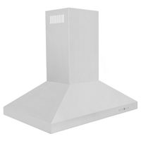 ZLINE - 36 inches - Externally Vented - Island Range Hood - Stainless steel - Angle