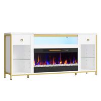 Bestier - Electric Fireplace TV Stand for TVs up to 80