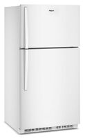 Whirlpool - 33 in. Wide 21.3 cu. ft. Top-Freezer Refrigerator with Total Coverage Cooling - White - Angle