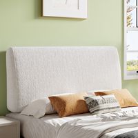 Pinmoco - Queen Size Adjustable Ergonomic Upholstered Foam Headboard - White - White - Angle