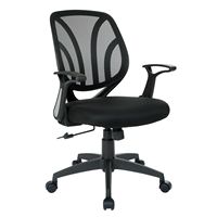 OSP Home Furnishings - Screen Back Adjustable Task Chair - Black - Angle