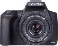 Vivitar - 4K (2160) Video Hybrid Optical Zoom Bridge Camera with Lens - Black - Angle