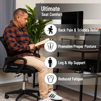 Mind Reader - Office Chair Cushion, Ergonomic, Orthopedic, Portable, Car Seat, Memory Foam, 18