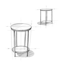 Simpli Home - Jenna Round Contemporary Mango Wood Accent Side Table - Natural - Angle