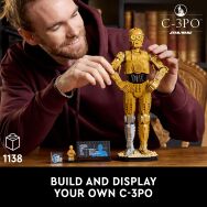 LEGO - Star Wars C-3PO Buildable Droid Figure for Build and Display 75398 - Multi - Angle