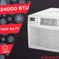 Amana - 24,000 BTU 1,500 Sq. Ft. Window-Mounted Air Conditioner with Remote Control - White - Angle